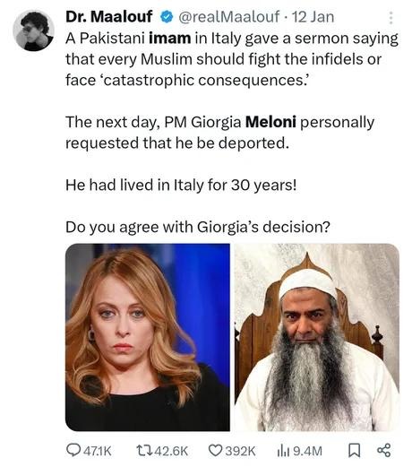 30 years in Italy and one speech got him deported - meme