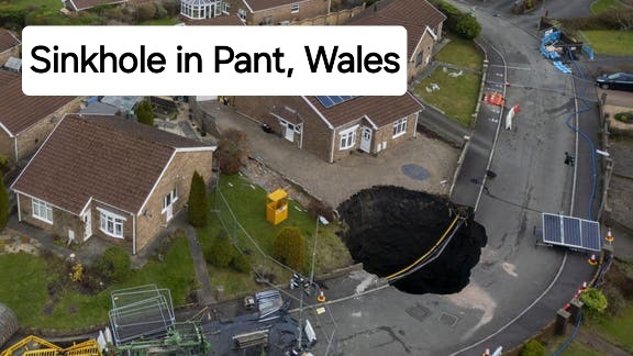 My thoughts today are with the Pants, who are valiantly struggling to contain their sinkhole. - meme