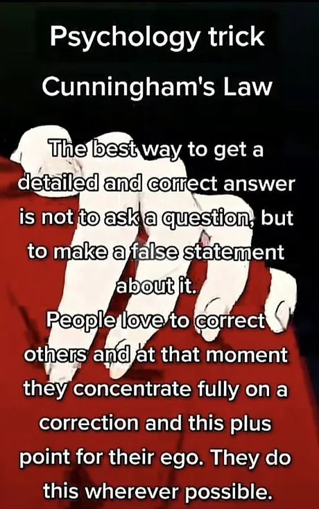 The cunningham's law - meme
