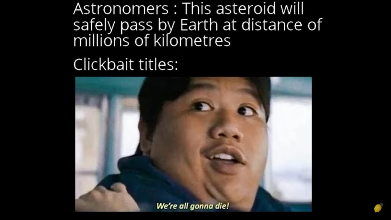 A 2km meteor strikes Earth this Sunday - meme