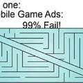 Mobile phone game ads ai are always dumb