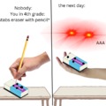 Pencil and eraser meme