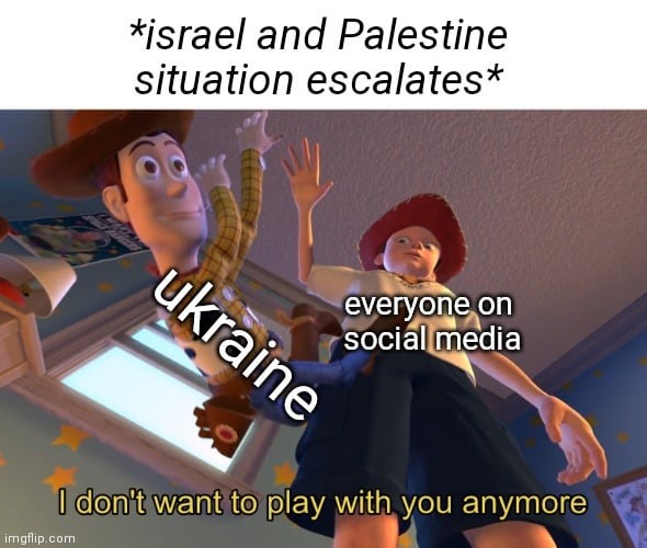 Israel vs Palestine is the thing now - meme