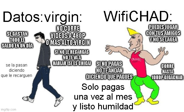 Giga Chad vs Virgin Memes - Imgflip