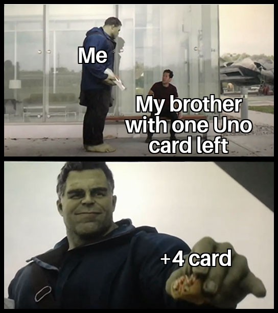 Blank card is superior - meme
