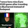 France fans miss Euro 2020 game after traveling to Bucharest instead of Budapest
