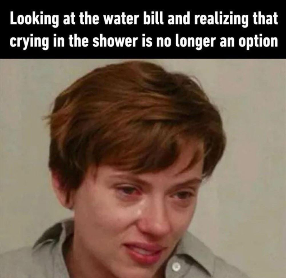 shower yourself with tears - meme