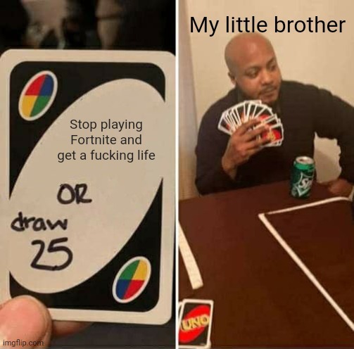 Little siblings won't understand - meme