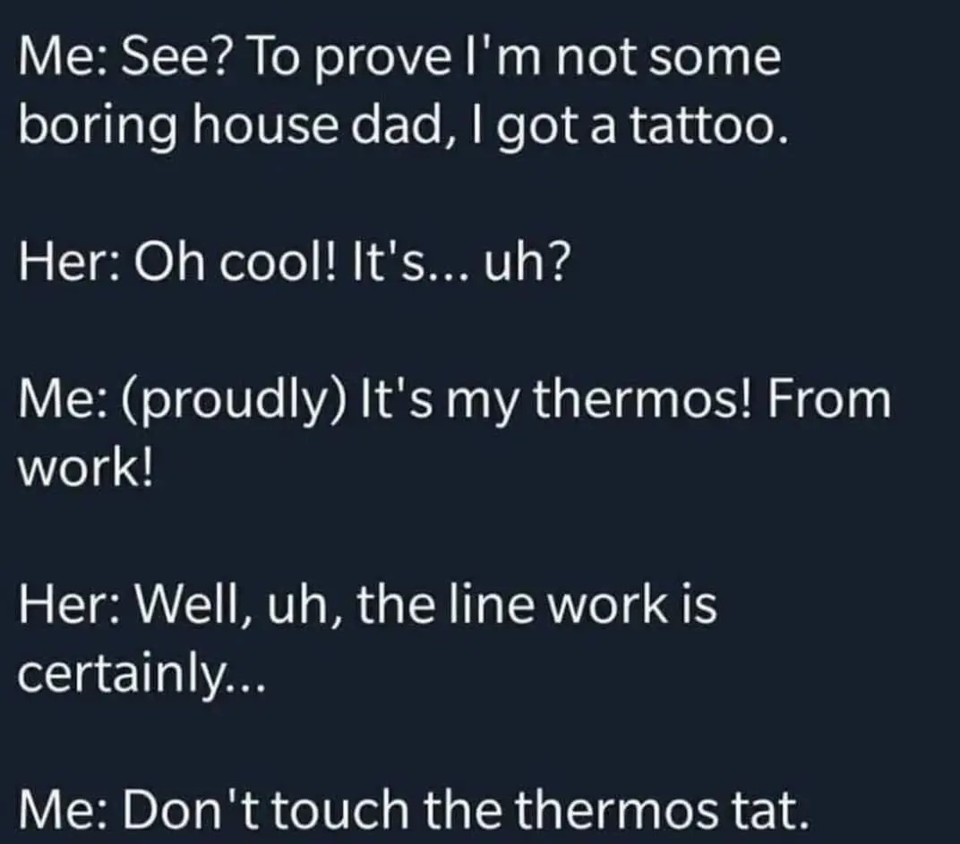 Dad joke tattoo - meme
