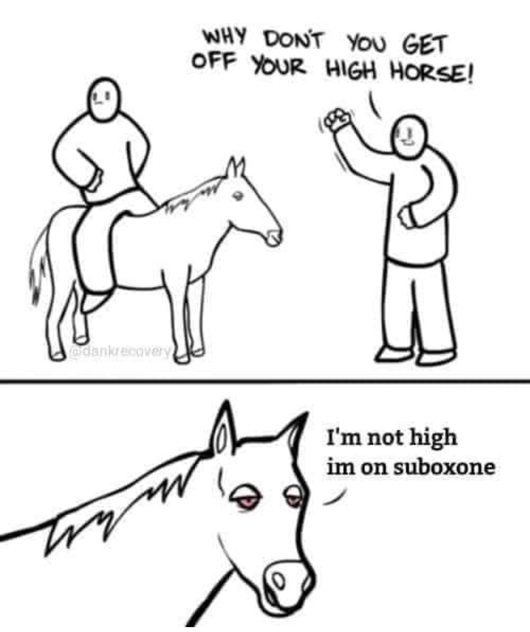 High horse - meme