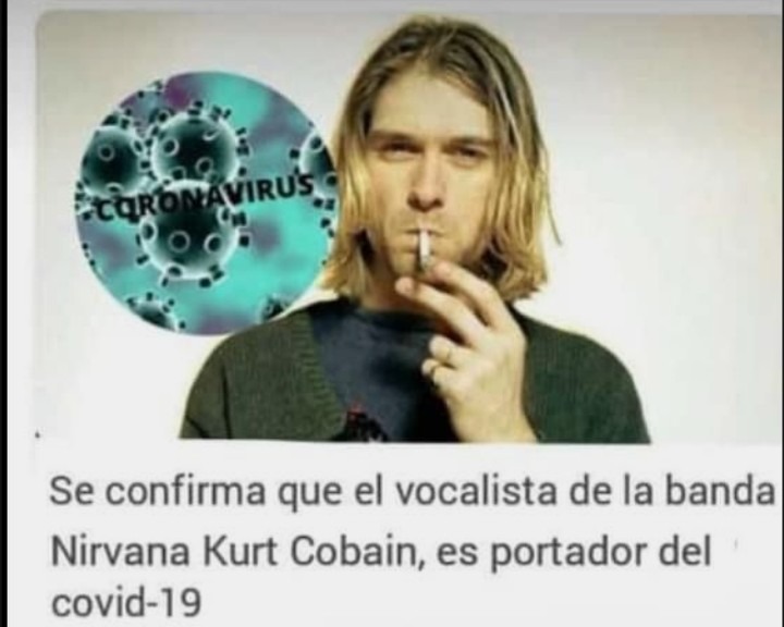 Kurt Cobain contagiado - meme