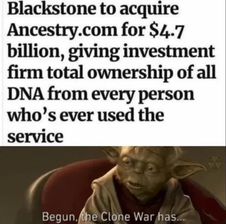 Blackstone to acquire Ancestry.com - meme
