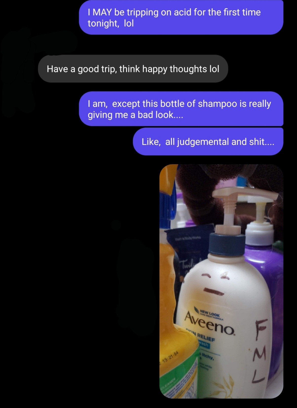 Fuck you shampoo bottle - meme