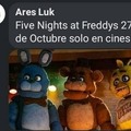 27 de octubre solo en cines.