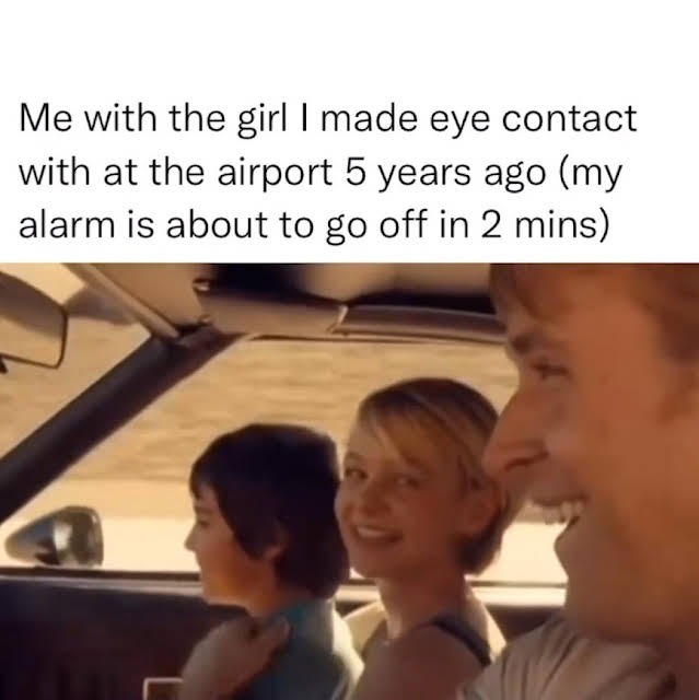 she lives on, only in my dreams. Her lovely eyes haunt me, I should have struck up a conversation - meme