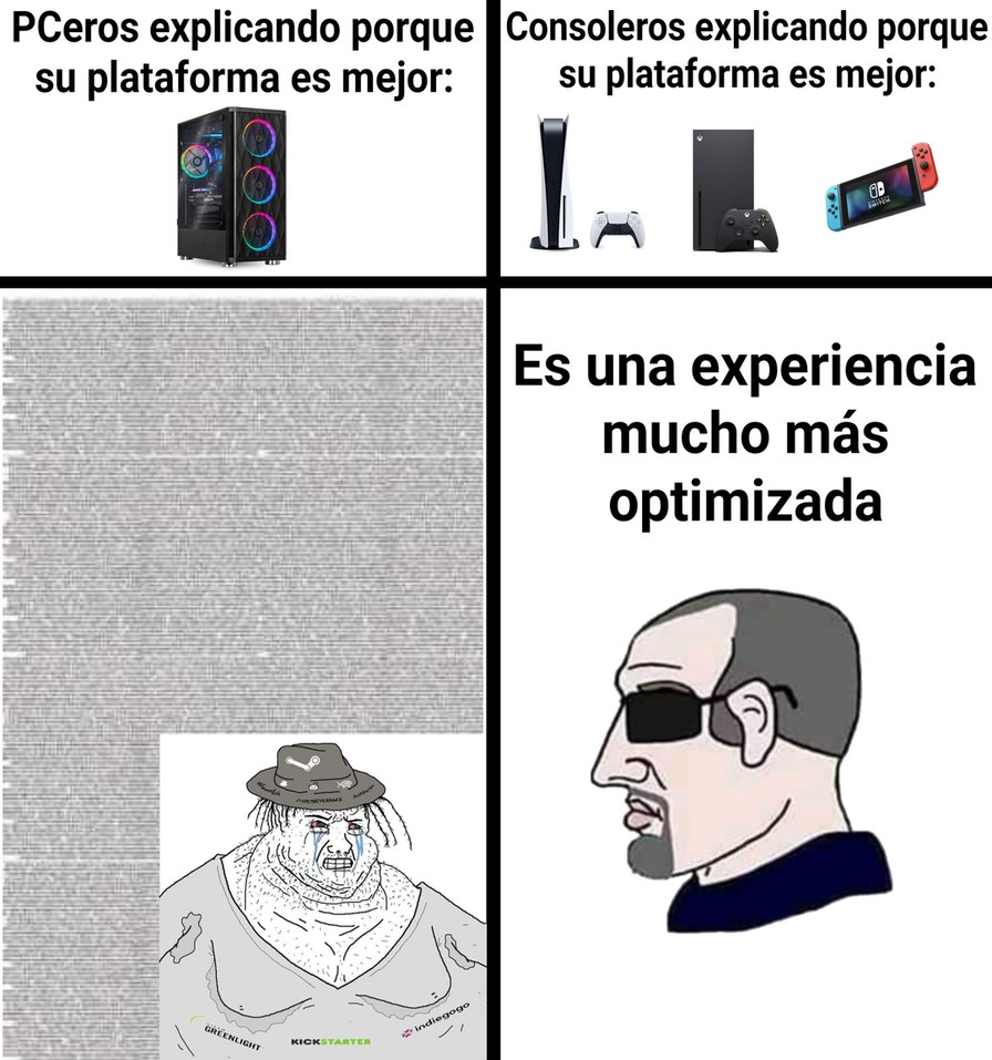 Los PCeros están ganando más popularidad en la sociedad, pueden tener todo y bardear a todo lo que no sea de su plataforma pero lo que nunca tendrán es tranquilidad al jugar y humildad - meme