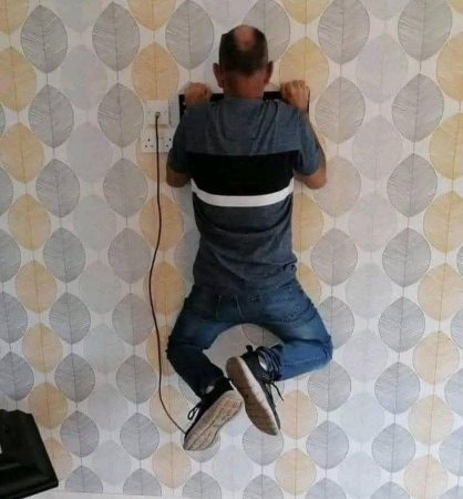 i asked him if tv would hold - meme
