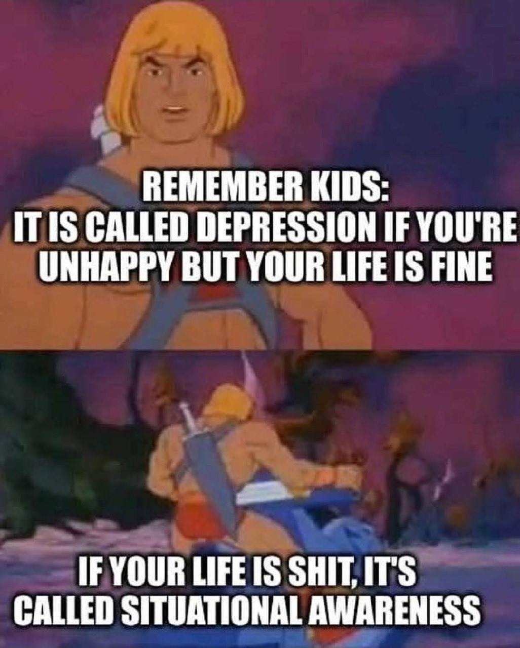 It’s not depression bro, your life just sucks - meme