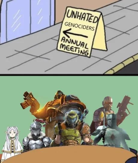 When genociders hold a reunion and no one boos - meme