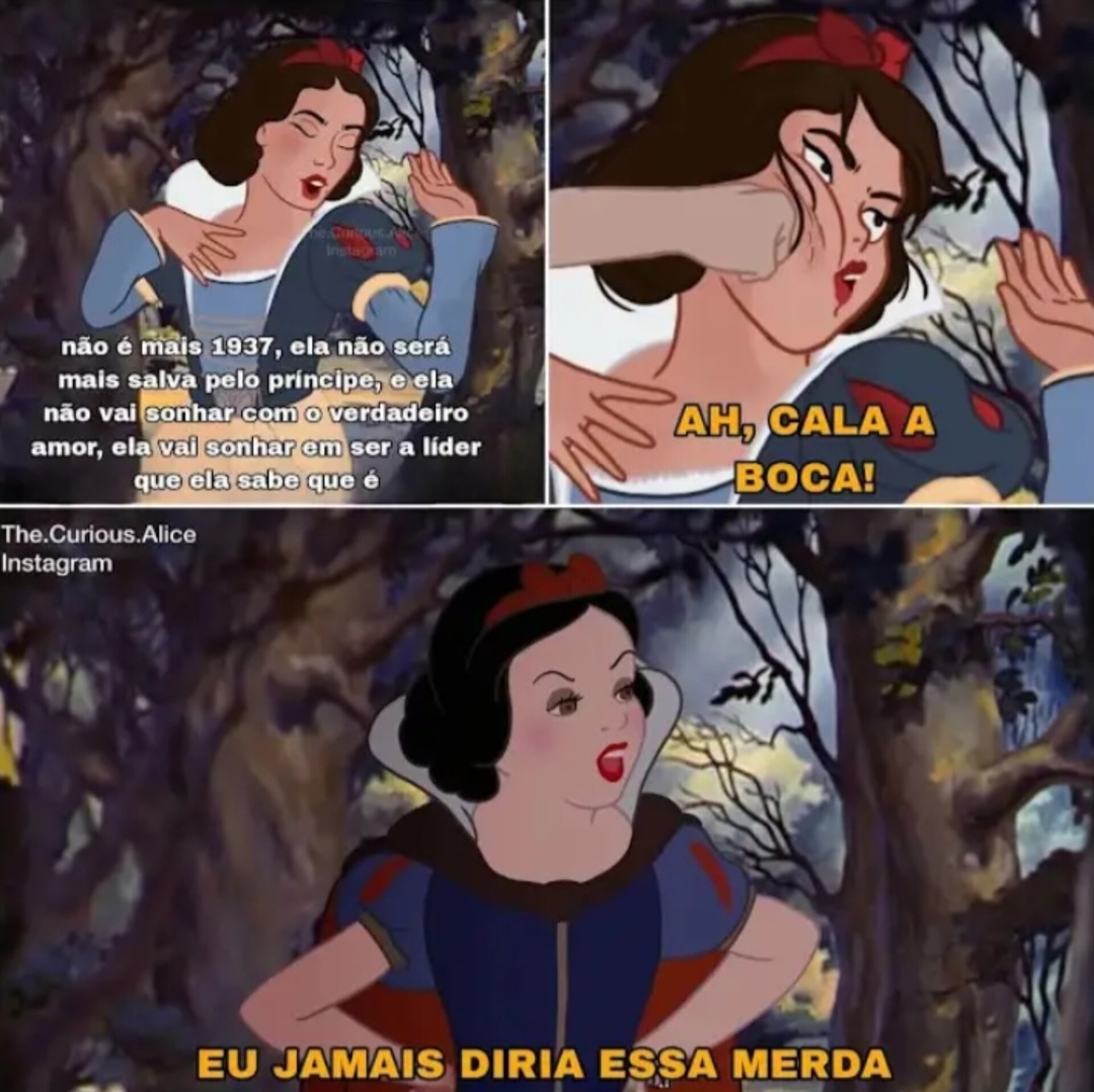 Branca de Neve vs Rachel Zegler - meme