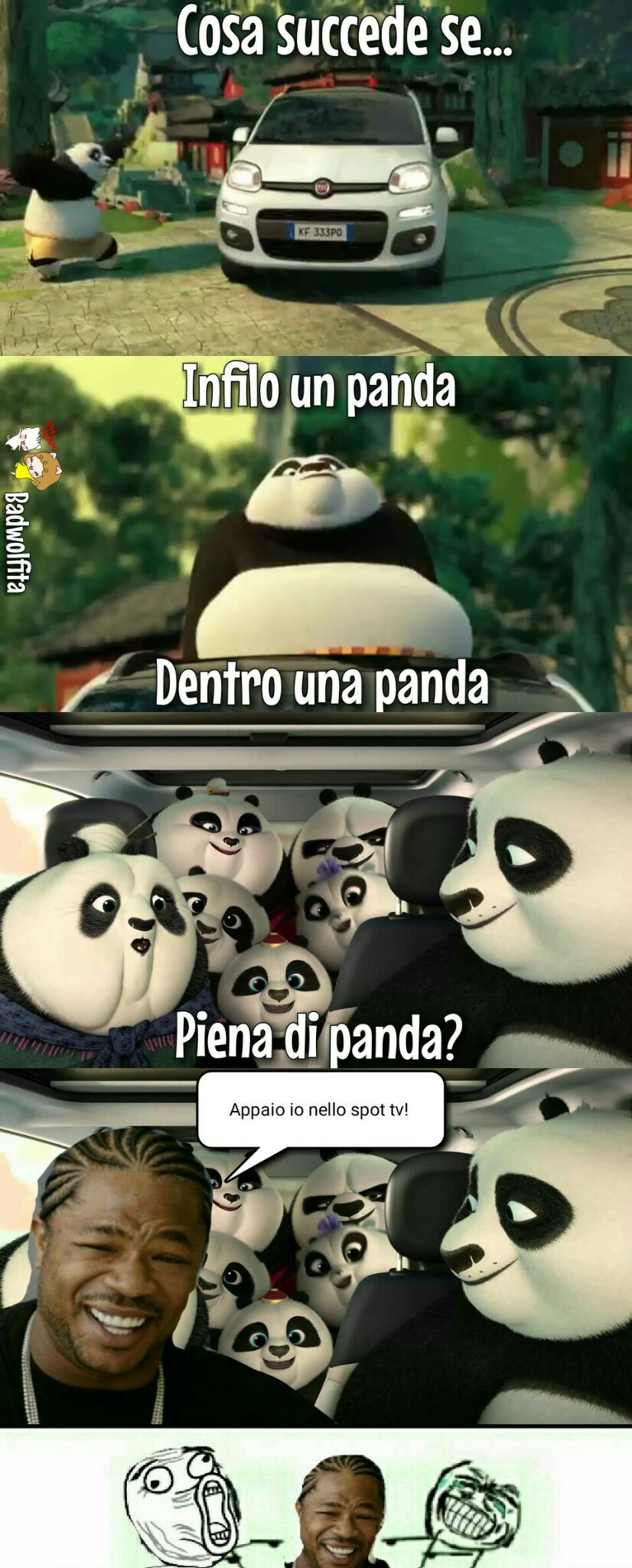 Milioni di bambini italiani traumatizzati perché nel film non si vede nessun panda guidare un'auto! - meme