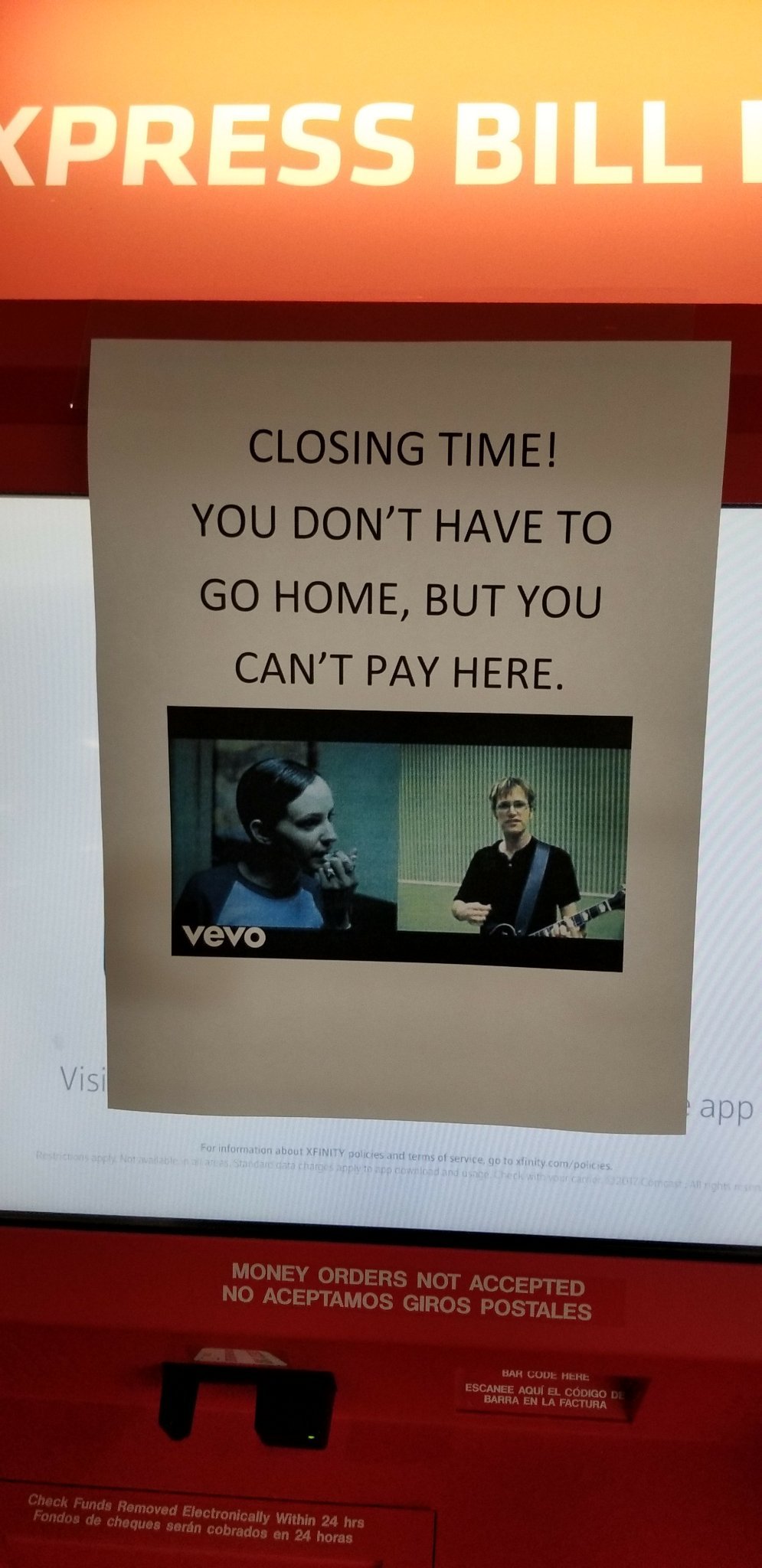 On a payment kiosk... - meme