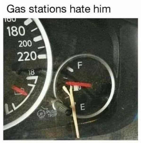 Burlamos as leis da gasolina do posto - meme
