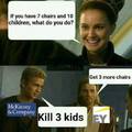 kill 3 kids or get 3 more chairs?