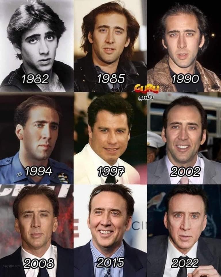 Nick Cage through the years - meme