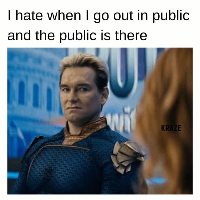 Going out in public - meme