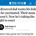 A divorced dad wants his kids to be vaccinated but their mom doesn't.