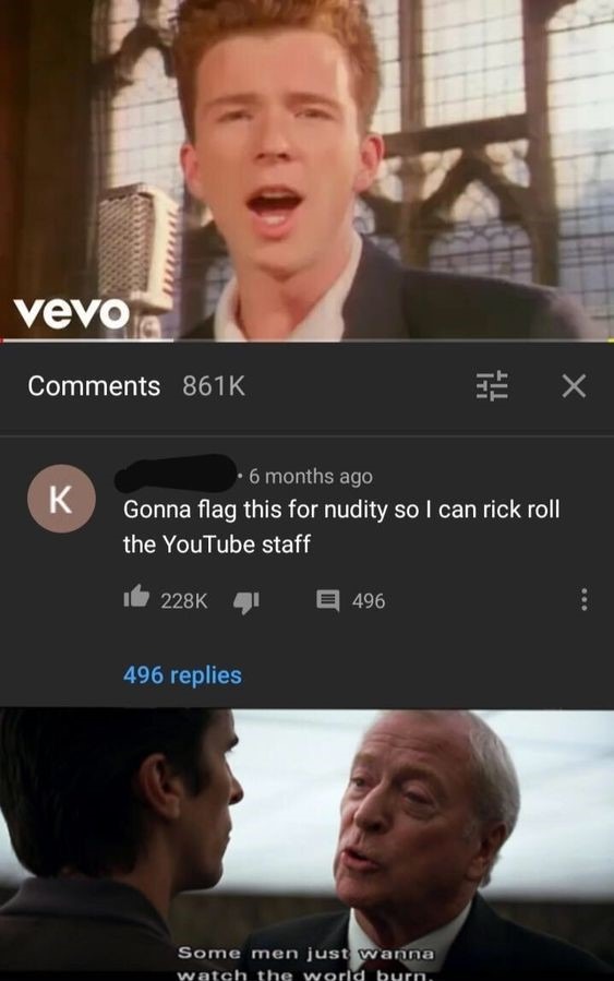 Rick rollin - meme