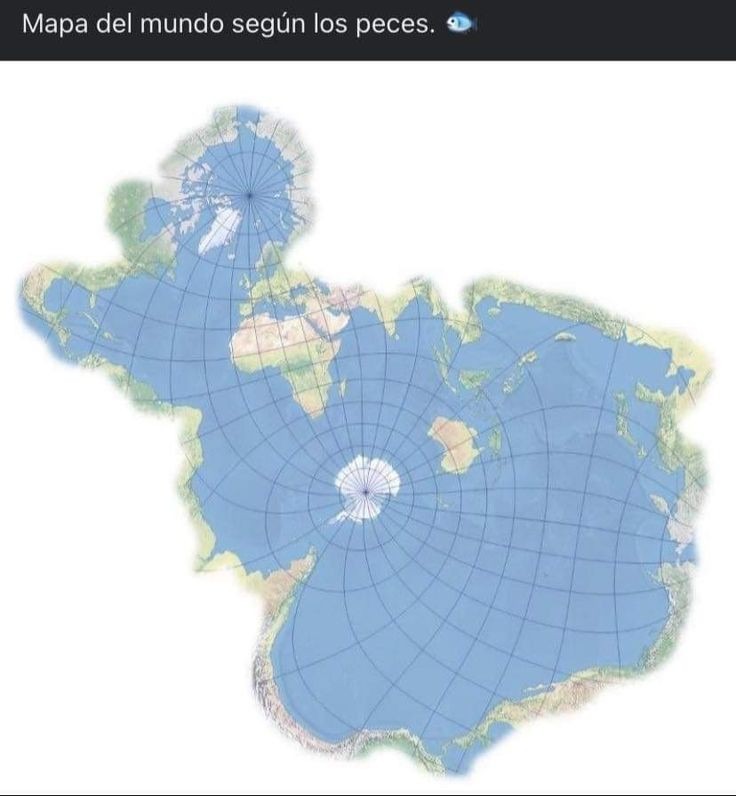 Mapa del mundo segun los peces - meme