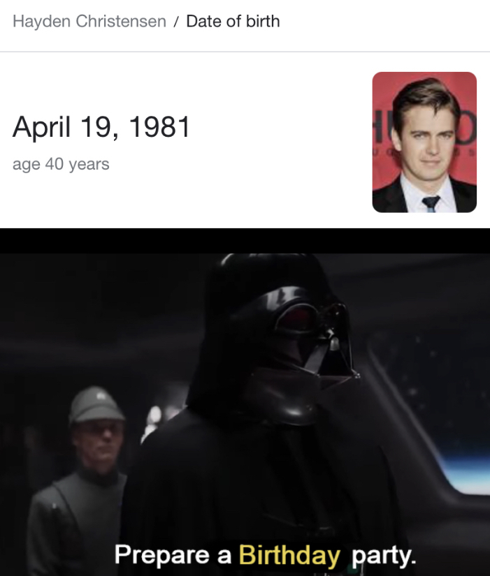 Happy Birthday Anakin - meme