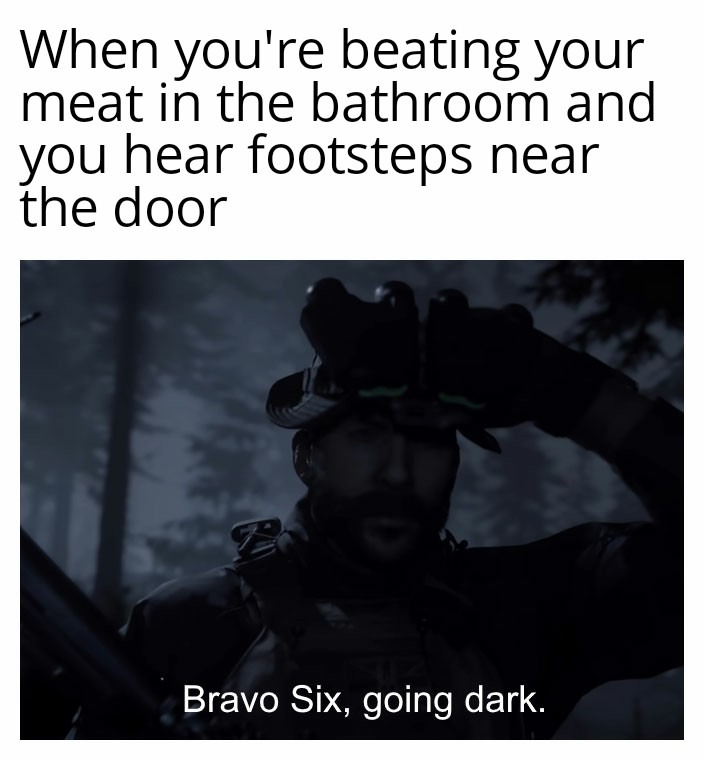 Going dark into the dark meme