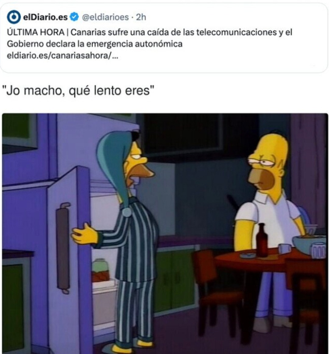 Canarias sin internet y yo sin paciencia - meme