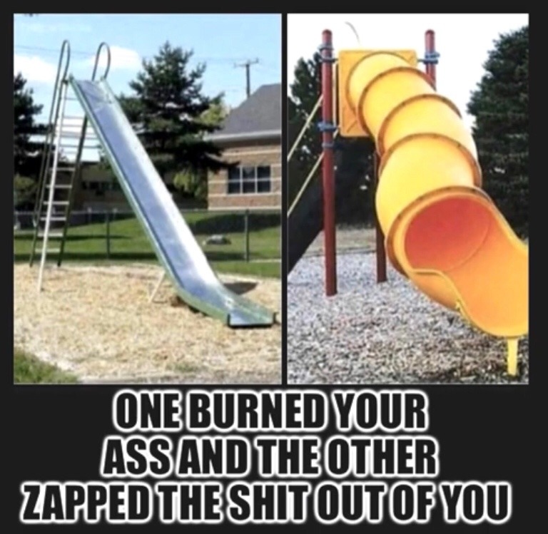 now slides are somewhat safe - meme