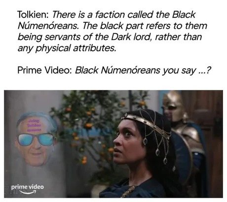 Tolkien. Black Númenóreans - meme