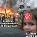 Meme del Girona y el Barcelona