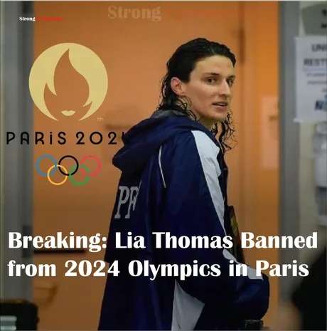 Lia Thom Banned from 2024 Olympics in paris - meme