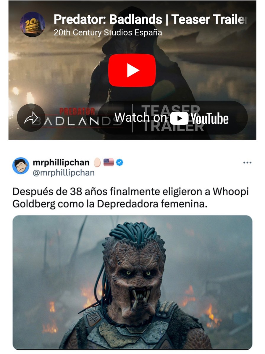 Predator regresa y esta vez es Whoopi Goldberg la que reparte - meme