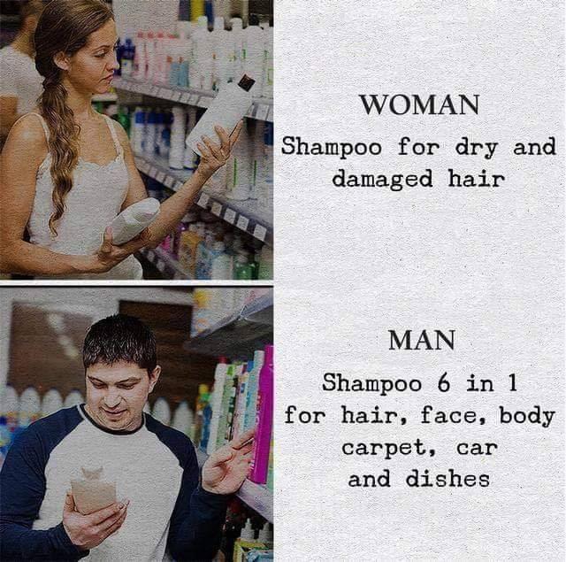 Shampoo for men - meme