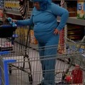 Walmart shopper in their blue phase.