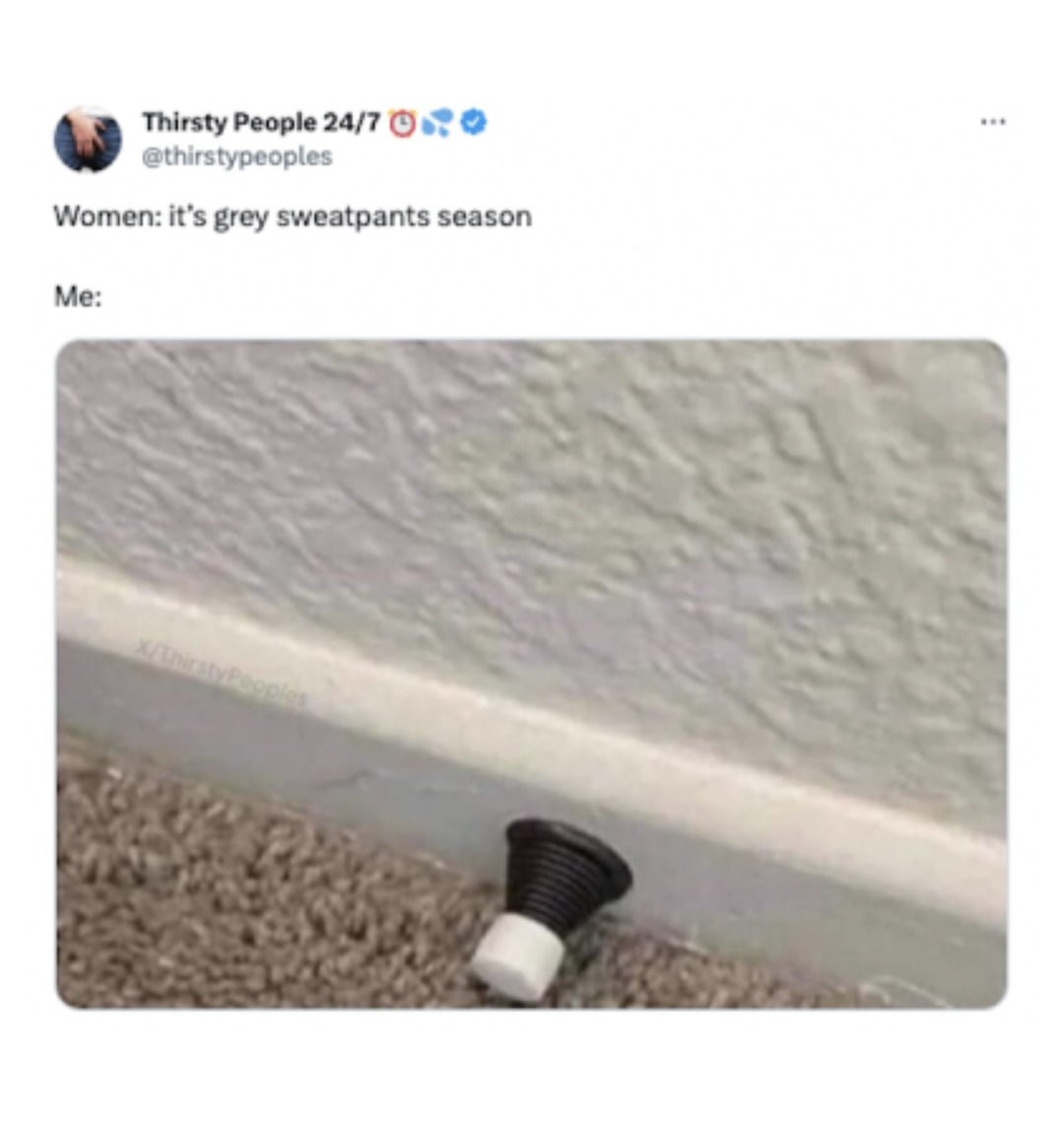 Gray Sweatpants SZN - meme