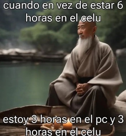 Horas de pc y horas de celu - meme