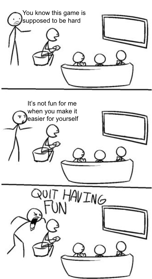 Quit having fun - meme