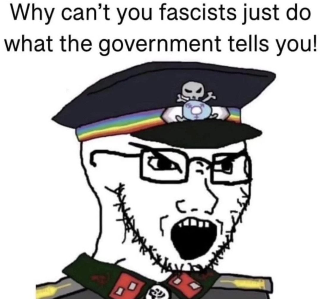 Anti-fascist fascists are still fascists - meme