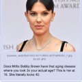 Millie Bobby Brown has an aging disease