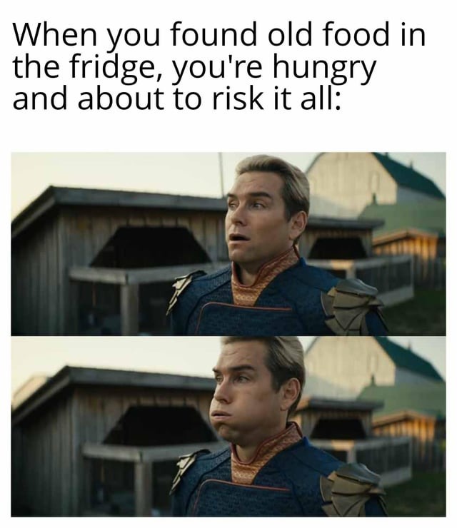 Old food in the fridge - meme