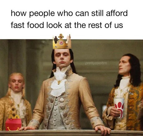 Fast food luxury - meme